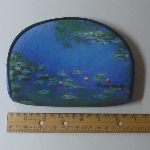 CLAUDE MONET Water Lilies Design Matching Shoulder Tote and Cosmetic Bag - Picture 6 of 9